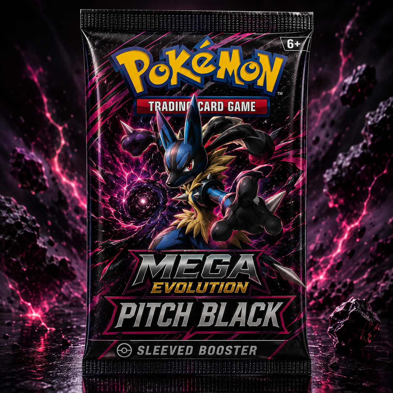 Pokémon Mega Evolution: Pitch Black Sleeved Booster